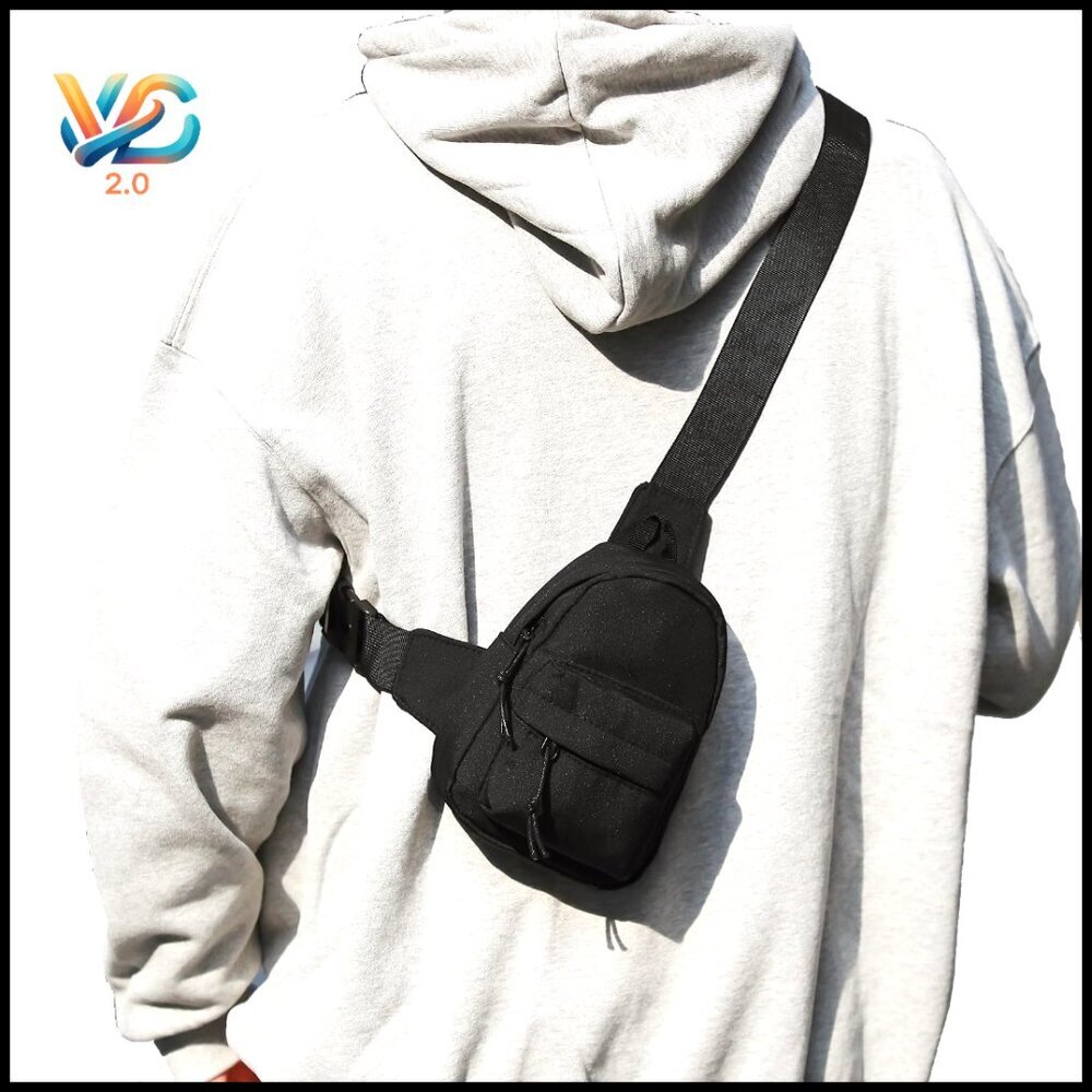 Mini Water-Resistant Crossbody Bag with Phone Holder, Multi-Pocket Sling‎